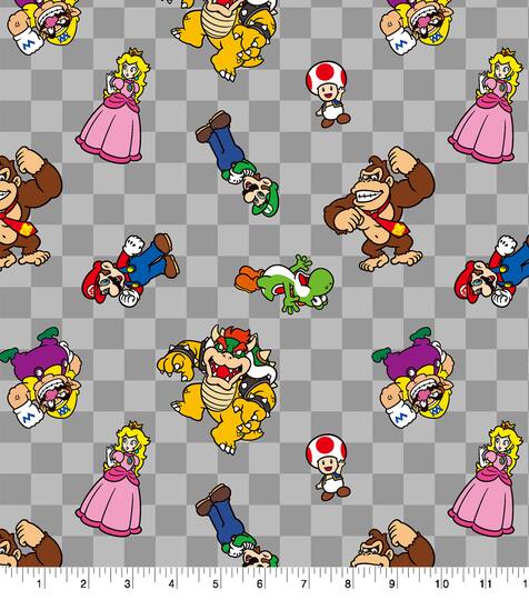 Nintendo® Super Mario Character Cotton Fabric